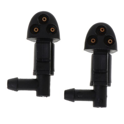 2Pcs 3-Hole Car Windshield Washer Wiper Water Spray Nozzle F