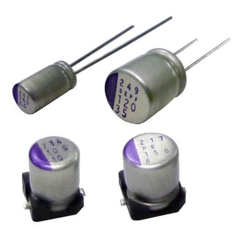 25SVPF100M [Aluminum Organic Polymer Capacitors 25volts 100u