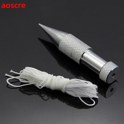 Bricklayers Straight Silverline Plumb Bob + 15FT Line Hand D