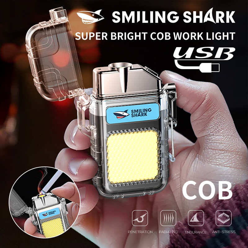 Keychain flashlight rechargeable portable light lighter