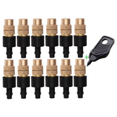 1 Set Adjustable Misting Nozzle for Gardening Sprinkle Brass