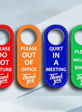 Bulletin Board PU Leather Double-sided Door Sign Room
