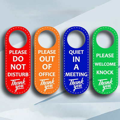 Bulletin Board PU Leather Double-sided Door Sign Room