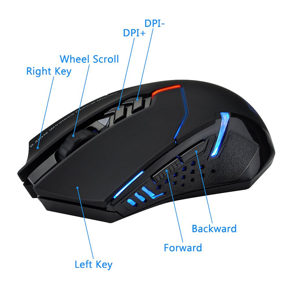 Wireless Device Et X-08 2000dpi Adjustable 2.4g Wireless Mou