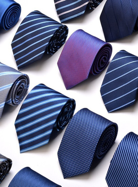 Mens Neck Ties Tie For Men Necktie Neckties Party Suit Navy