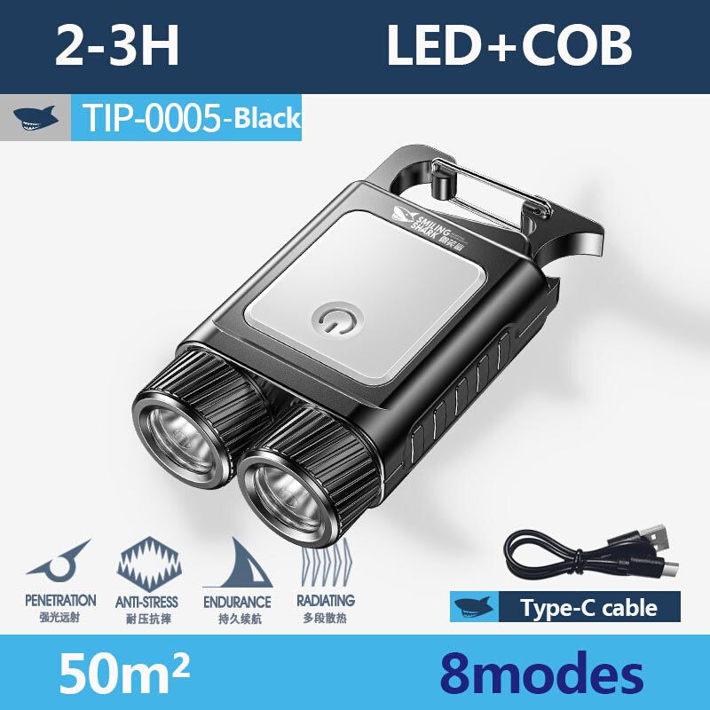 Mini Keychain Flashlight COB Work Light Bottle Opener