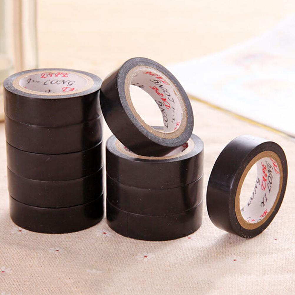 Black 10M PVC Flame Retardant Adhesive Vinyl Electrical Insu