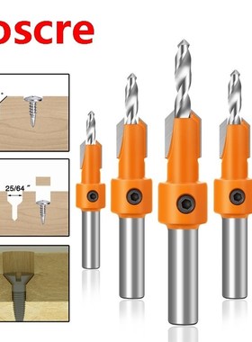 8mm Shank HSS Woodworking Countersink Drill Router Bit Carbi