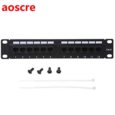 Cat6 12 Port 45 Patch Panel UTP LAN Network Adapter Cable