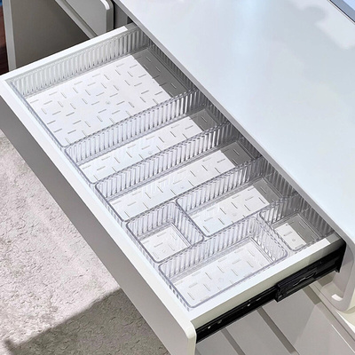 Multi-use Clear Plastic Storage Boxes Set for Drawer Divider