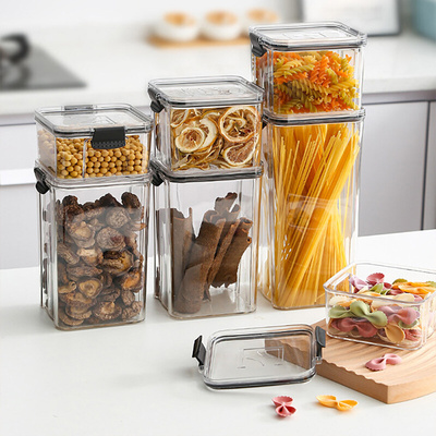 Transparent Air Tight Food Storage Containers Stackable
