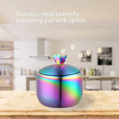 350ml Glass Spice Jars Seasonning Box Jar Condiment Jar, Com