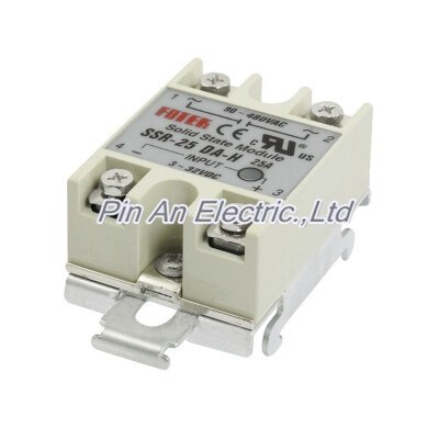 DC 3-32V Input AC 90-480V 25A Solid State Relay DIN Rail Mou