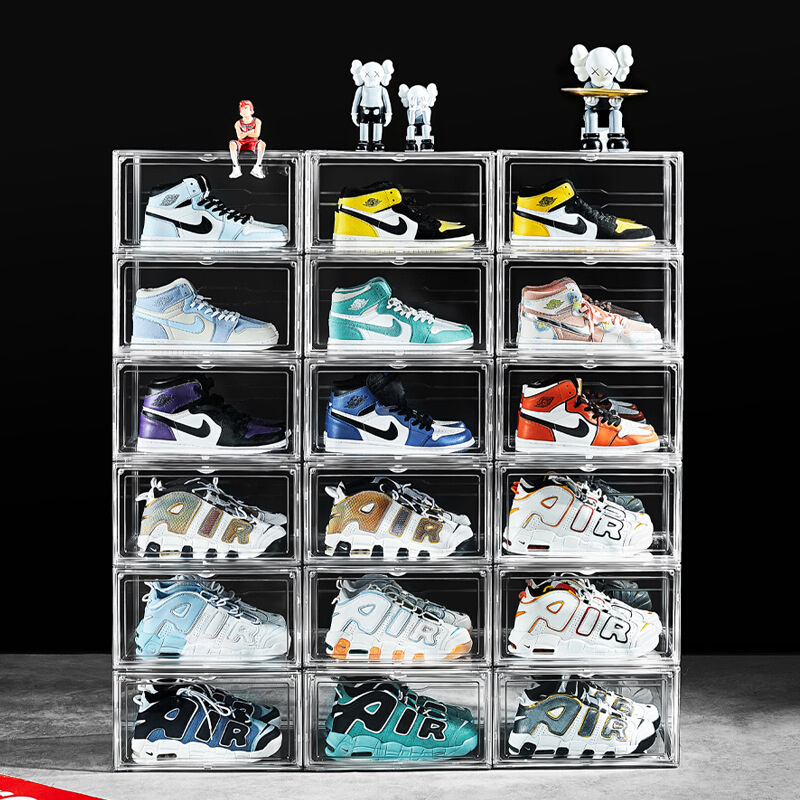 high quality Sneakers Box  plastic shoe box Stackable跨境专