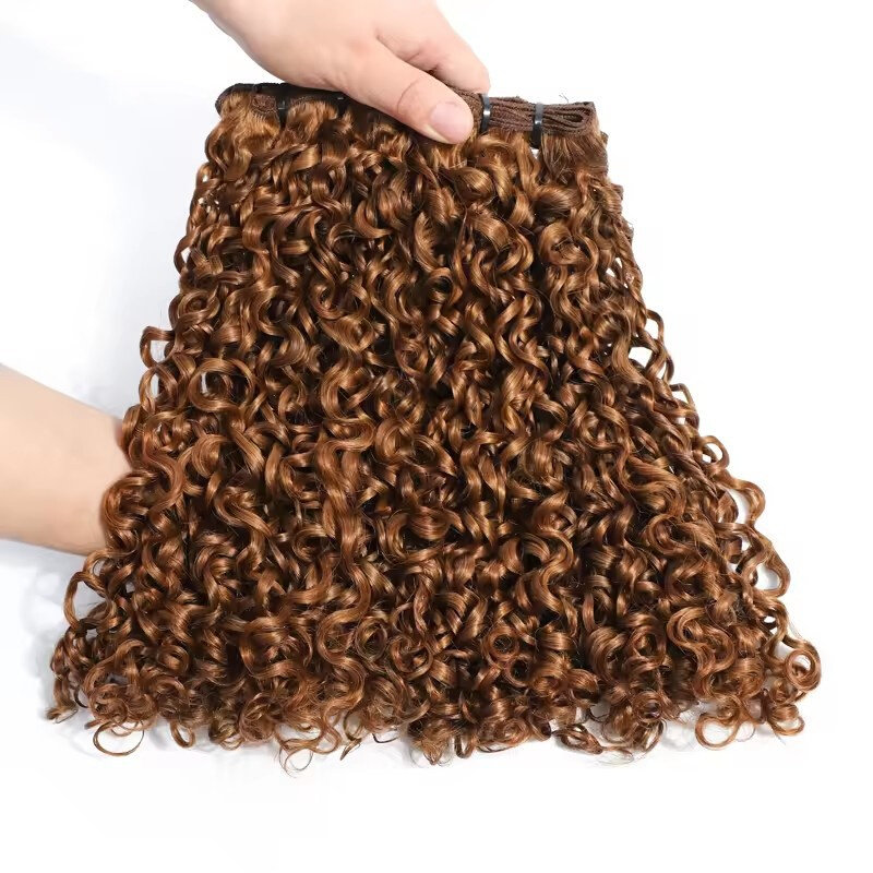 #30 Super Double Drawn Pixie Curl Human Hair Lace Frontal