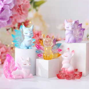 New Nine-Tailed Fox Figure Blind Box Cute Desktop Ornaments