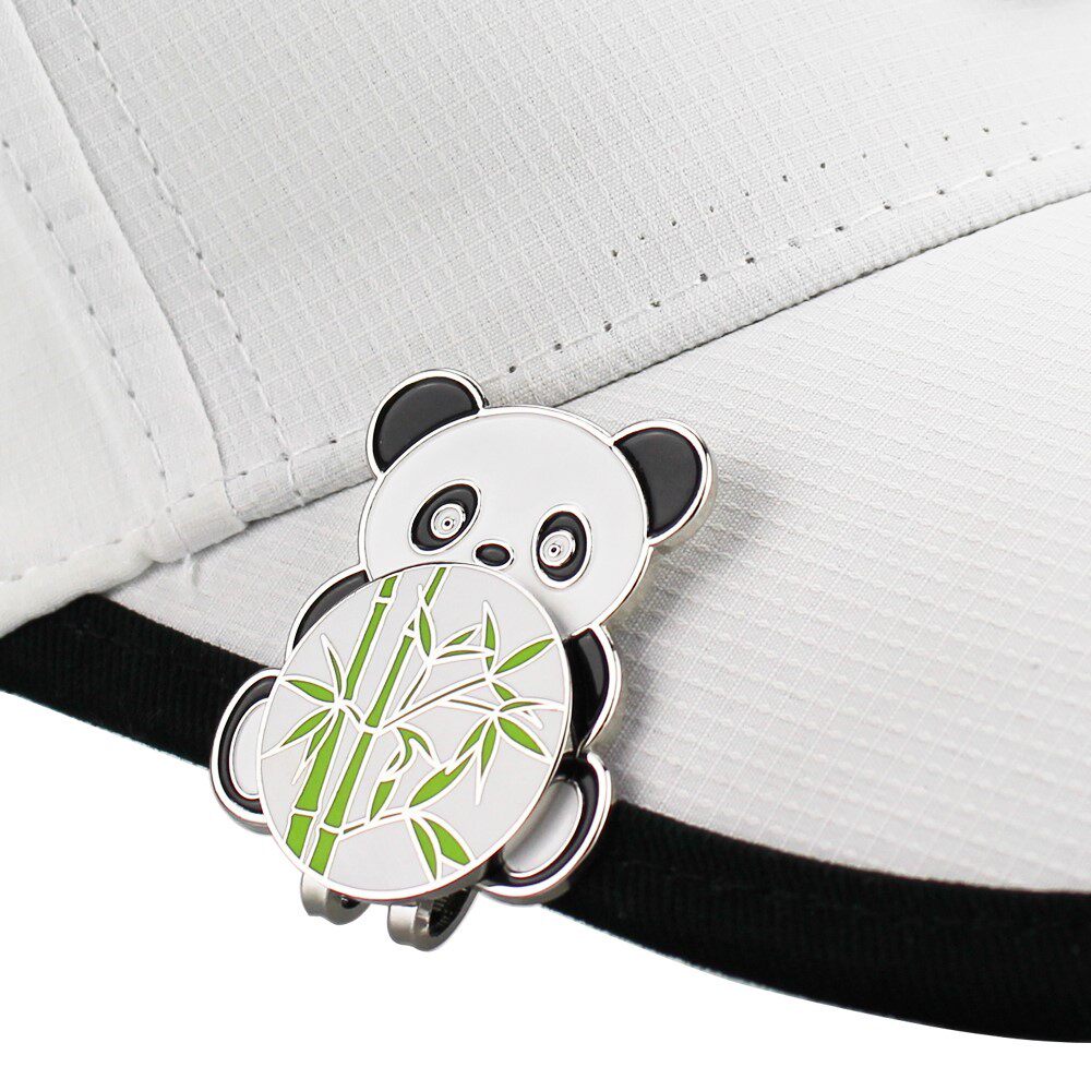 1pc Free Shipping Panda - Metal Golf  Mark  Magnetic Hat , G