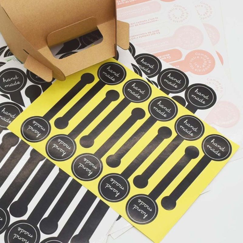 200pcs Hand Made Pastry Mooncake Seal Sticker Strip Package