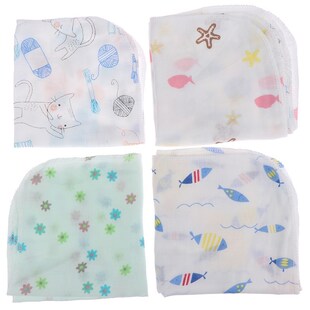 Baby Handkerchief Towel Wipe-Cloth Muslin Cotton Square Wash