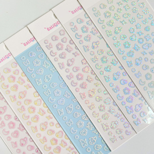 Gradient Dreamy Korea Transparent Laser Bubble Butterfly