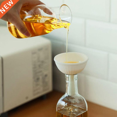 Kitchen Funnel Wide Mouth Silicone Liquid Hopper Oil Funnel