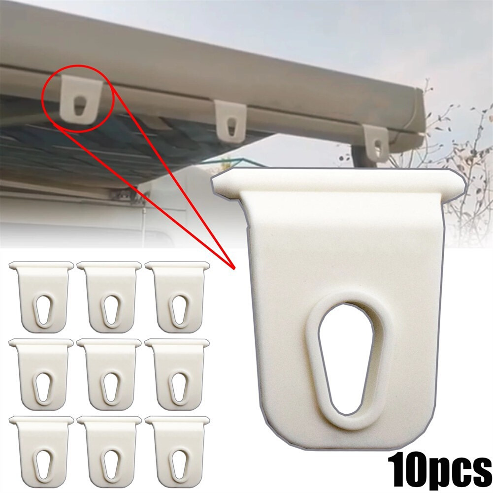 10PCS Camping Awning Hooks Plastic Clips Racks Tool Awning