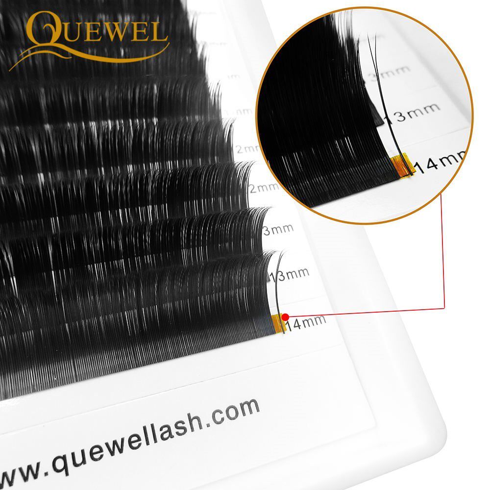 Flat Ellipse Lashes with Split Tips Soft Silk Flat Eye Lash