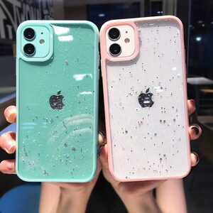 Glitter Star Sequins Soft Bling Clear Phone Case  iPhone 11