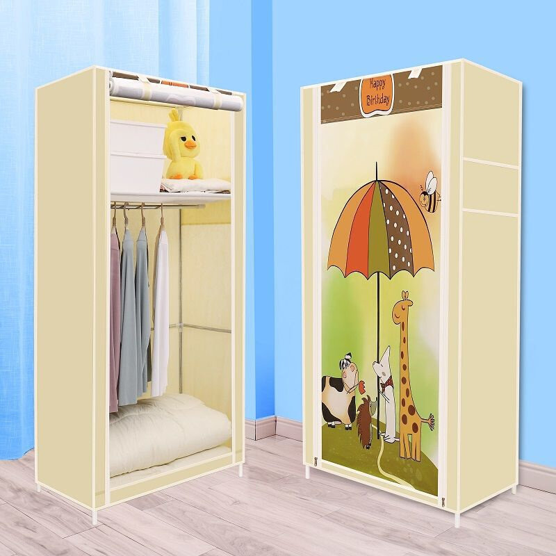 New Fabric Floor-to-ceiling Wardrobe Panoramic Folding跨境专