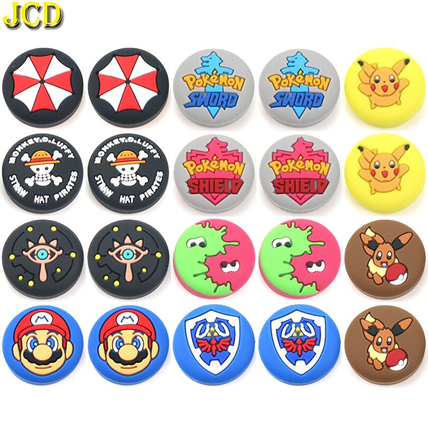 JCD 2PCS For Nintend Switch Analog Thumb Stick Grips Silico