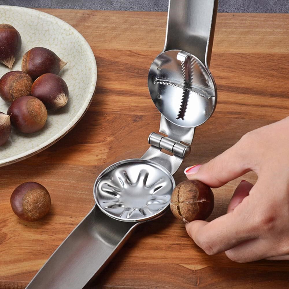 Stainless Steel Nutcracker 2-In-1 Chestnut Clip Nutcracker P