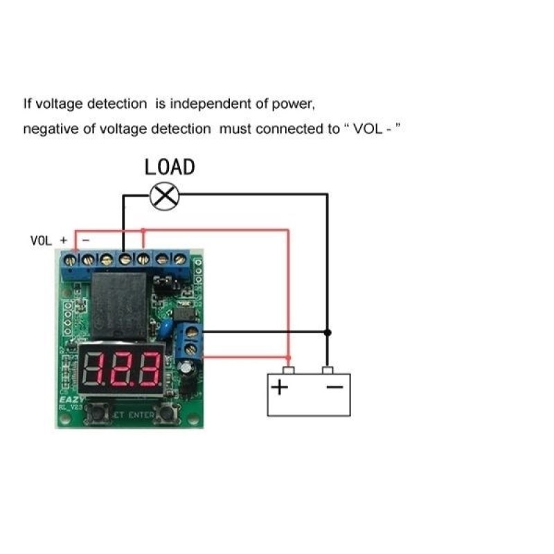 Voltage relay / upper and lower detection control switch off
