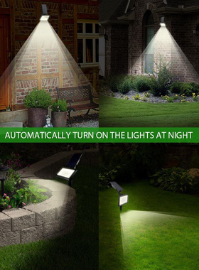T-SUN 1-2pcs 50 leds Solar Garden Lights Adjustable Outdoor