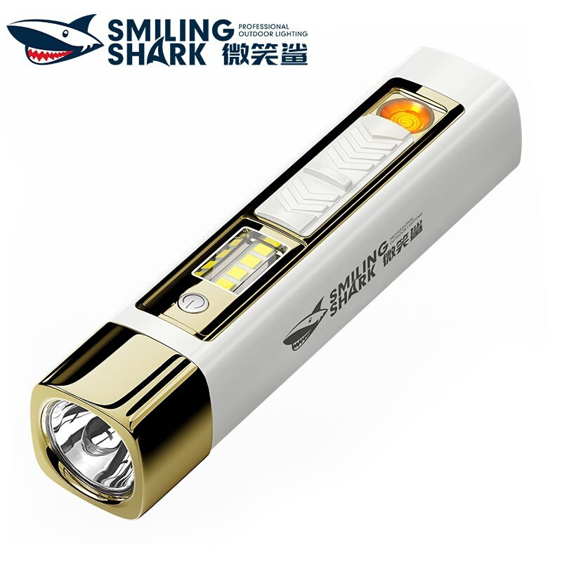 Mini outdoor camping strong light flashlight cigarette light