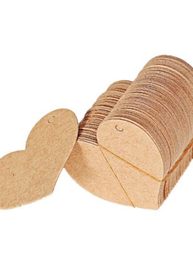 50pcs/lot Round Heart Shaped White Black Brown Kraft Paper T