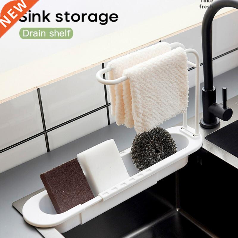 Sink Stand Kitchen Sink Organizer Dish Drainer Telescopic Ra