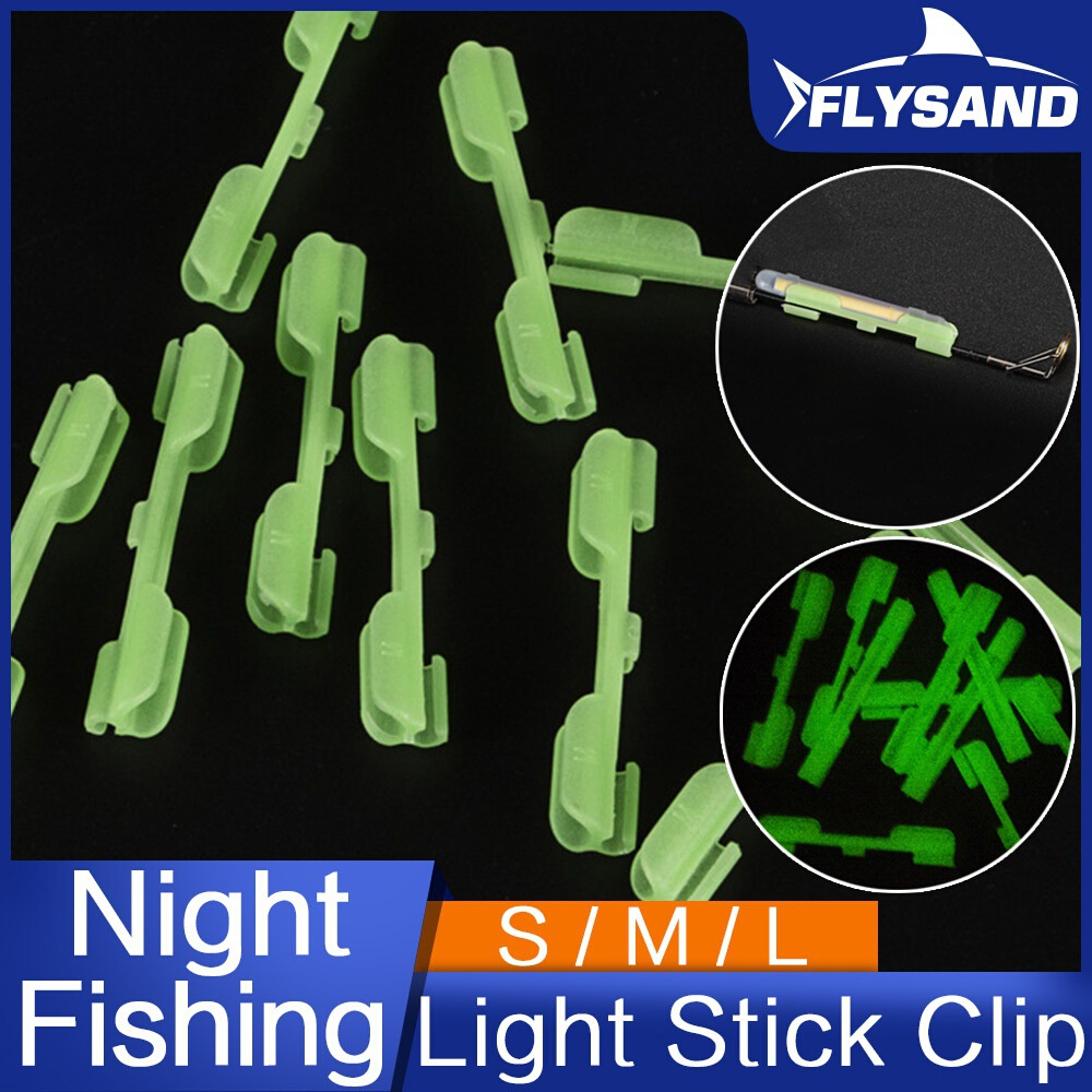 FLYSAND Night Fishing Light Stick Clip ABS Fishing Float Tip