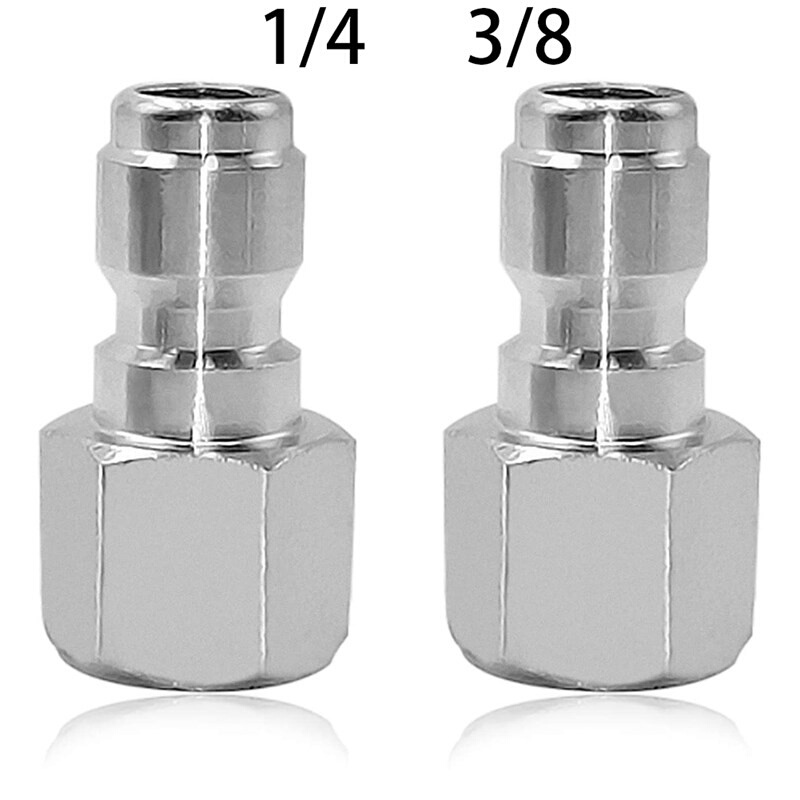2Pcs Pressure Washer Coupler - Stainless Steel Male Quick Co