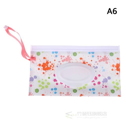 1pcs Eco-friendly Easy-carry Wet Wipes Bag Snap Strap Wipes