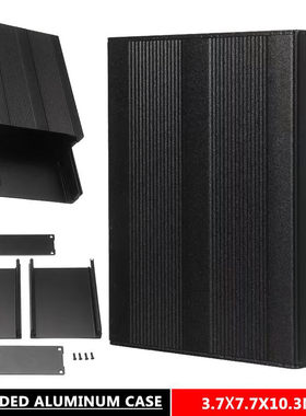 Black Aluminum PCB Instrument Box  Enclosure Electronic P