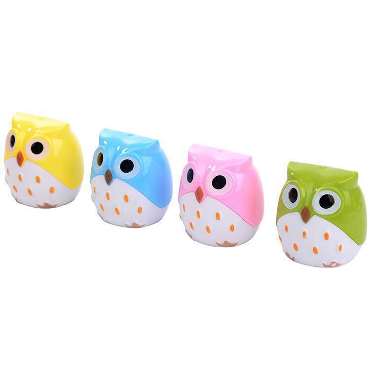 Hotuocho 24pcs Double Hole Owl Pencil Sharpener School