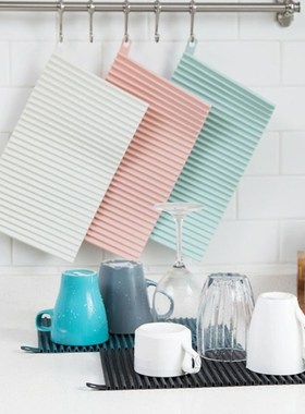 Silicone Dish Drying Mat Heat Resistant Table Placemat Kitc