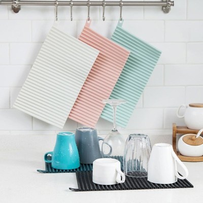 Silicone Dish Drying Mat Heat Resistant Table Placemat Kitc