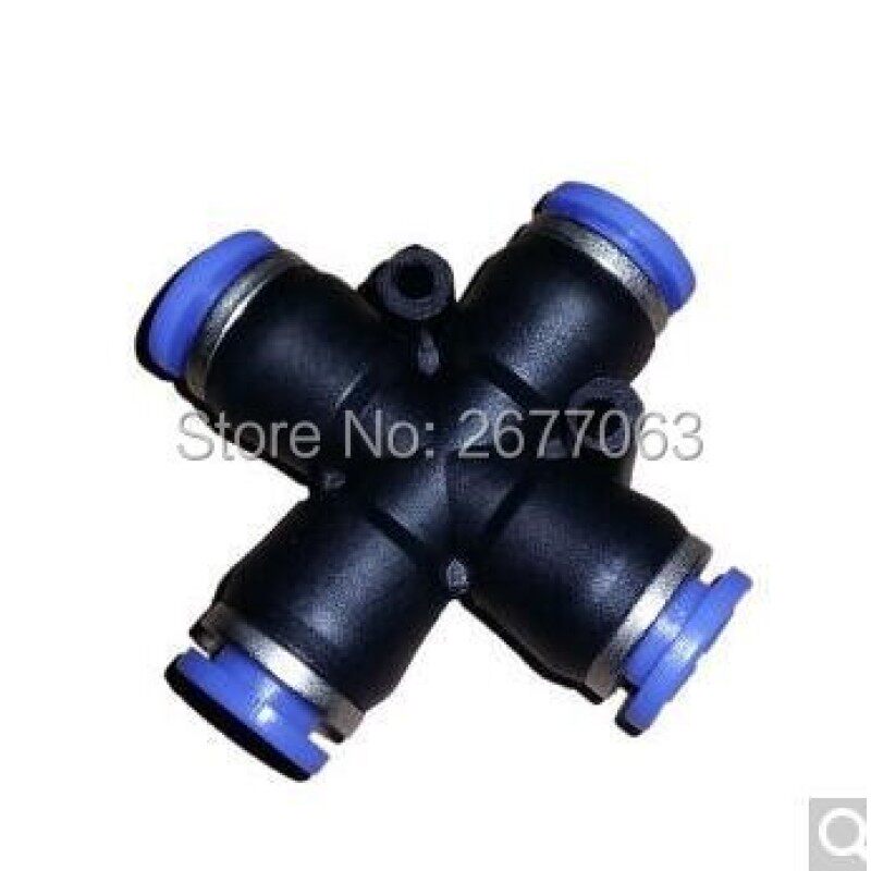 PZA-6 6mm Cross Union Pneumatic Tube Fitting Connector PZA-6