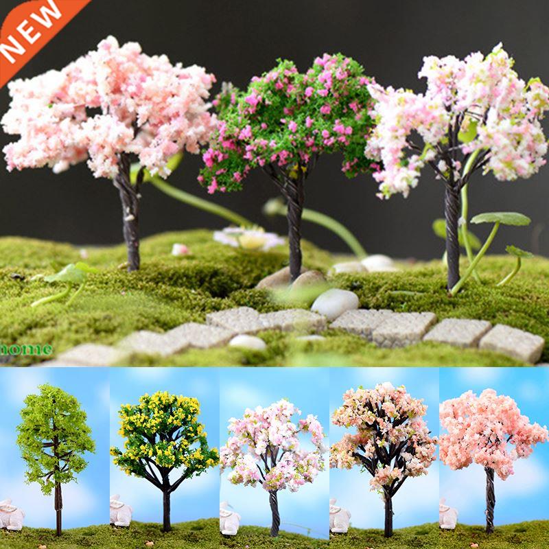 mini Artificial Pink e Willow Miniature Fairy Garden Home Ho