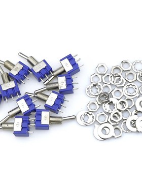 10Pcs ON-OFF-ON 3 Pin 3 Position Mini Latching Toggle Switch