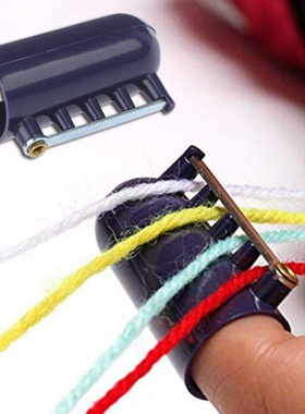 1 Pc 3 Colors Knitting Needle Thimble Braided Knuckle Jacqua