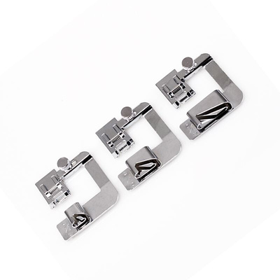 3pcs Sewing Machine Foot Presser Rolled Hem Feet Set Brothe