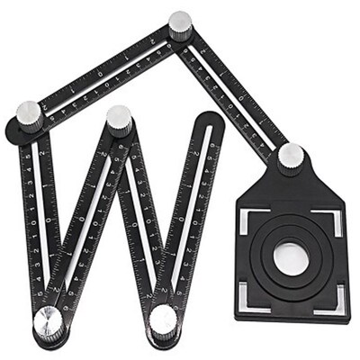 Six-Sided Ruler Measuring Instrut Template Angle Tool  Locat