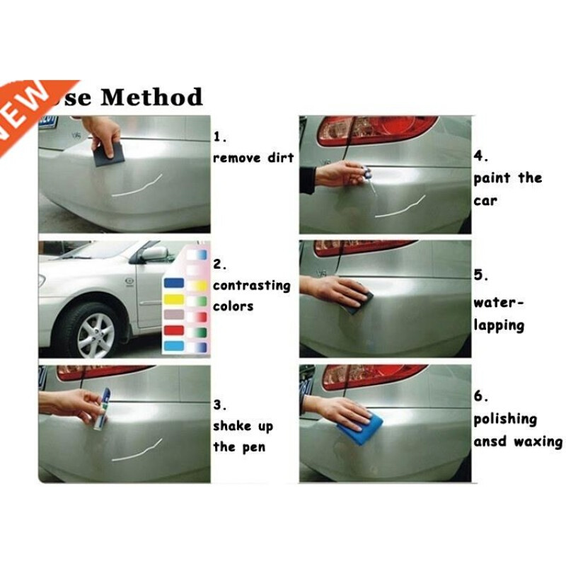 8 Colors 12ml New Professional Car Paint Repair Pen Waterpro